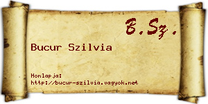 Bucur Szilvia névjegykártya